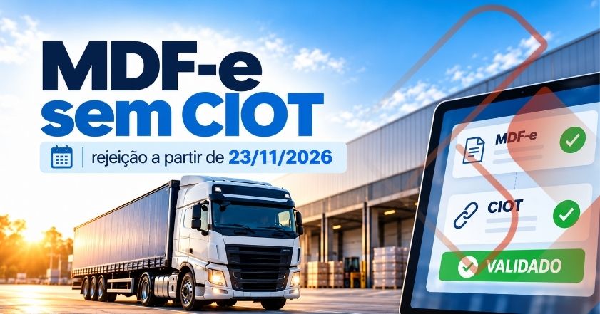 MDF-e sem CIOT sera rejeitado a partir de 23/11